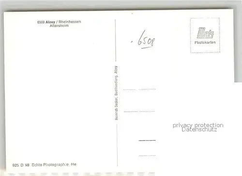 AK / Ansichtskarte Alzey Altersheim Alzey
