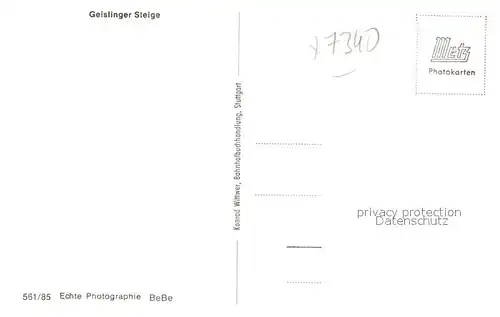AK / Ansichtskarte Geislingen_Steige Geislinger Steige Schwaebische Alb Geislingen_Steige