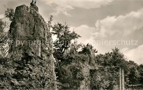 AK / Ansichtskarte Geislingen_Steige Burgruine Helfenstein Felsen Schwaebische Alb Geislingen_Steige