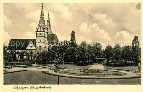 AK / Ansichtskarte Goeppingen Oberhofenkirche Park Goeppingen