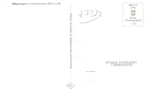 AK / Ansichtskarte Goeppingen Stadtpanorama mit Blick zum Hohenstaufen Baumbluete Goeppingen