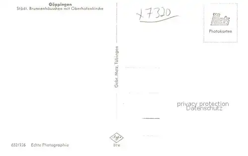AK / Ansichtskarte Goeppingen Brunnenhaeuschen mit Oberhofenkirche Goeppingen