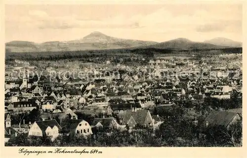 AK / Ansichtskarte Goeppingen Stadtpanorama mit Blick zum Hohenstaufen Goeppingen