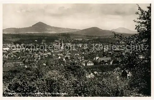 AK / Ansichtskarte Goeppingen Stadtpanorama mit Blick zum Hohenstaufen und Hohenrechberg Goeppingen