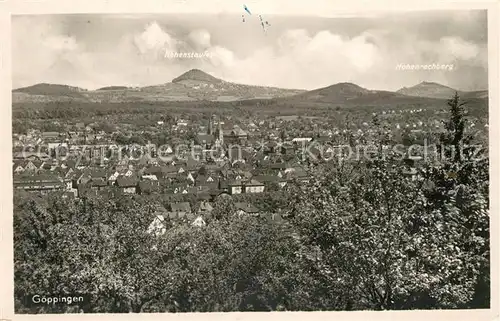 AK / Ansichtskarte Goeppingen Stadtpanorama mit Blick zum Hohenstaufen und Hohenrechberg Goeppingen