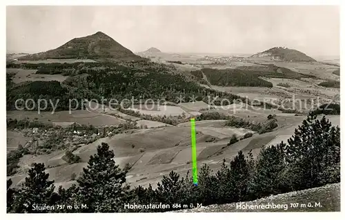 AK / Ansichtskarte Goeppingen Landschaftspanorama mit Stuifen Hohenstaufen Hohenrechberg Goeppingen