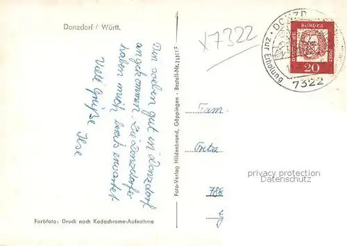 AK / Ansichtskarte Donzdorf Panorama Donzdorf