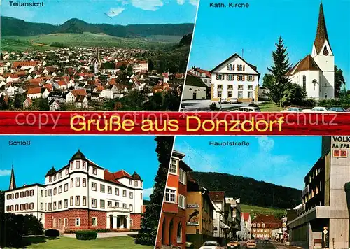 AK / Ansichtskarte Donzdorf Panorama Schwaebische Alb Kirche Hauptstrasse Schloss Donzdorf