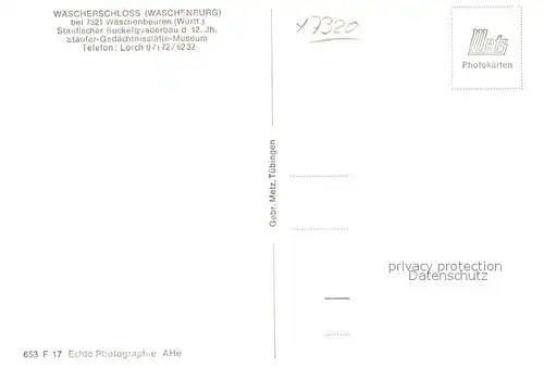 AK / Ansichtskarte Waeschenbeuren Waescherschloss Waschenburg Staufer Gedaechtnisstaette Museum Waeschenbeuren