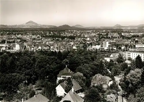 AK / Ansichtskarte Goeppingen Stadtpanorama mit den Kaiserbergen Hohenstaufen Hohenrechberg Stuifen Goeppingen