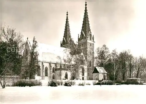 AK / Ansichtskarte Goeppingen Oberhofenkirche im Winter Goeppingen