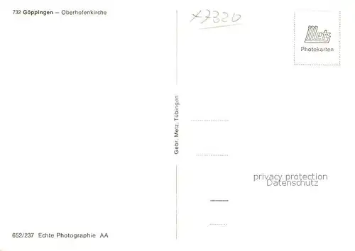 AK / Ansichtskarte Goeppingen Oberhofenkirche im Winter Goeppingen