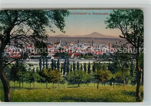 AK / Ansichtskarte Goeppingen Stadtpanorama mit Blick zum Hohenstaufen Goeppingen