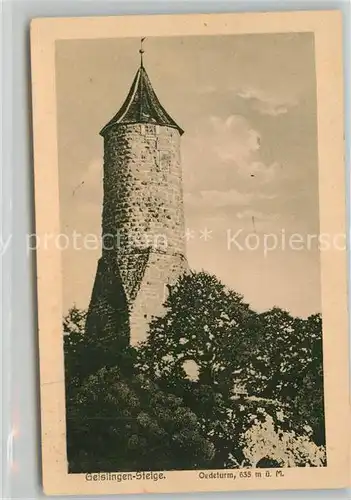 AK / Ansichtskarte Geislingen_Steige oedenturm Schwaebische Alb Geislingen_Steige