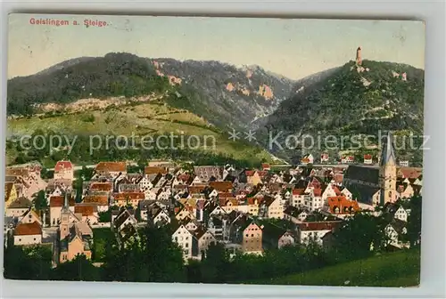 AK / Ansichtskarte Geislingen_Steige Stadtpanorama mit oedenturm Geislingen_Steige