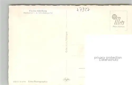 AK / Ansichtskarte Adelberg Kloster Hochaltar in der Ulrichskapelle Adelberg