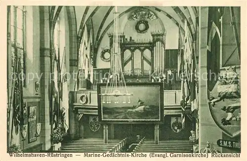 AK / Ansichtskarte Ruestringen Marine Gedaechtnis Kirche Inneres Ruestringen