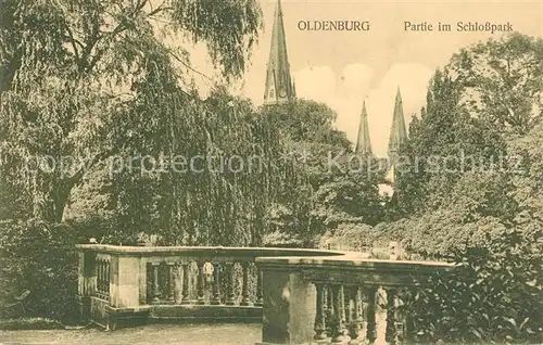 AK / Ansichtskarte Oldenburg_Niedersachsen Partie im Schlosspark Oldenburg Niedersachsen