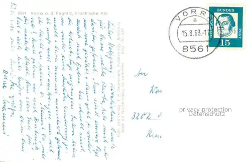 AK / Ansichtskarte Vorra_Pegnitz Panorama Vorra Pegnitz