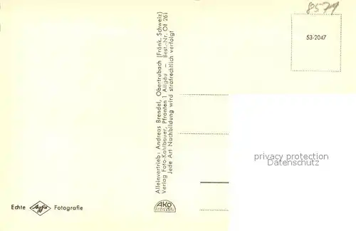 AK / Ansichtskarte Obertrubach Panorama Obertrubach