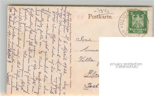 AK / Ansichtskarte Geislingen_Steige Oedenturm Geislingen_Steige