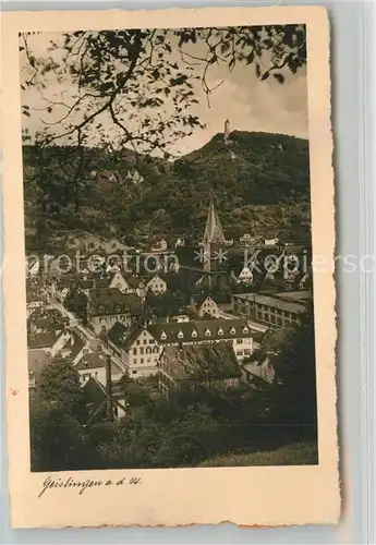 AK / Ansichtskarte Geislingen_Steige Panorama mit Oedenturm Geislingen_Steige