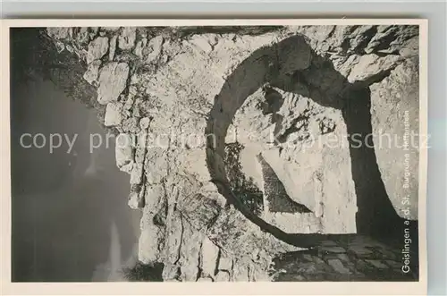 AK / Ansichtskarte Geislingen_Steige Burgruine Helfenstein Geislingen_Steige