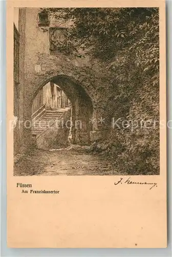 AK / Ansichtskarte Fuessen_Allgaeu Am Franziskanertor Fuessen Allgaeu
