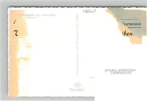 AK / Ansichtskarte Erkheim Wegkreuz Erkheim