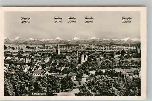 AK / Ansichtskarte Kaufbeuren Panorama mit Zugspitze Saeuling Theneller Gernspitze Kaufbeuren