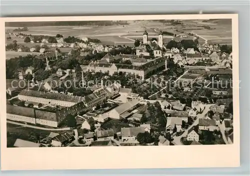 AK / Ansichtskarte Ottobeuren Fliegeraufnahme mit Benediktiner Abtei Ottobeuren