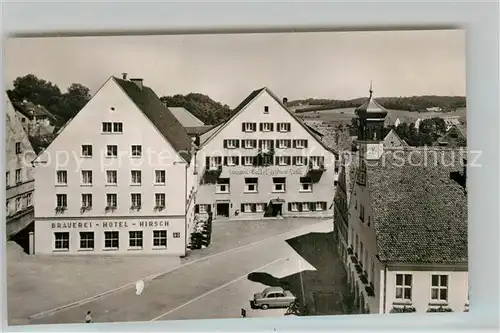 AK / Ansichtskarte Ottobeuren Brauerei Hotel Hirsch Ottobeuren