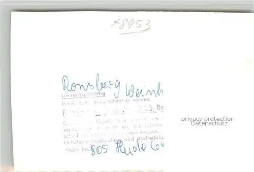 AK / Ansichtskarte Ronsberg Weinhaus Held Ronsberg