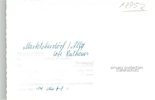 AK / Ansichtskarte Marktoberdorf Cafe Rathaus Marktoberdorf