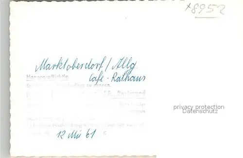 AK / Ansichtskarte Marktoberdorf Cafe Rathaus Marktoberdorf