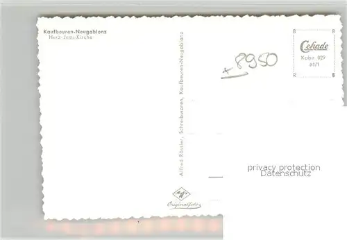 AK / Ansichtskarte Neugablonz Herz Jesu Kirche Neugablonz
