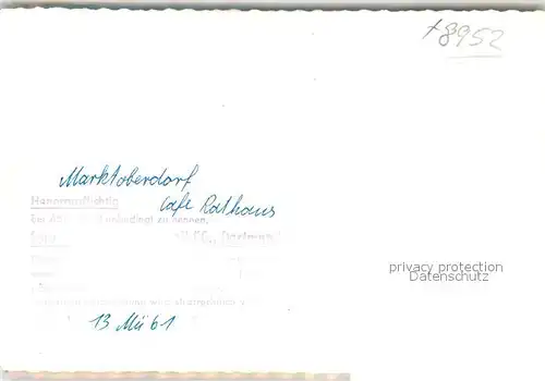 AK / Ansichtskarte Marktoberdorf Cafe Rathaus Marktoberdorf