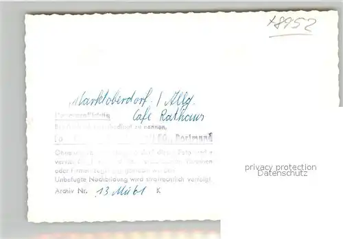 AK / Ansichtskarte Marktoberdorf Cafe Rathaus Marktoberdorf