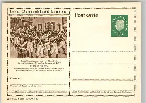 AK / Ansichtskarte Kaufbeuren Taenzelfest Kaufbeuren