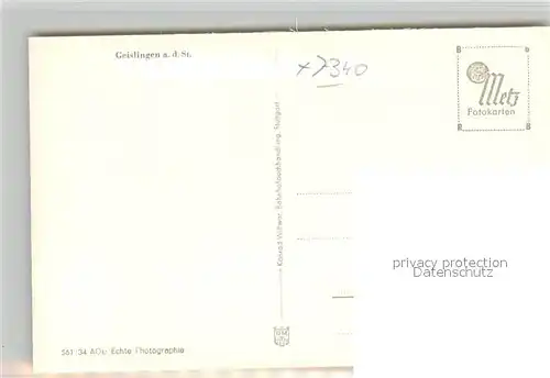 AK / Ansichtskarte Geislingen_Steige Stadtpanorama mit Blick zum oedenturm Schwaebische Alb Geislingen_Steige