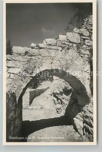 AK / Ansichtskarte Geislingen_Steige Burgruine Helfenstein Schwaebische Alb Geislingen_Steige