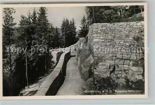AK / Ansichtskarte Geislingen_Steige Burgruine Helfenstein Schwaebische Alb Geislingen_Steige