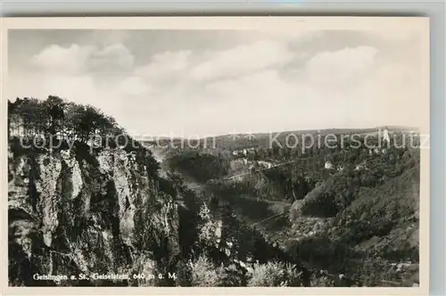 AK / Ansichtskarte Geislingen_Steige Geiselstein Landschaftspanorama mit oedenturm Schwaebische Alb Geislingen_Steige
