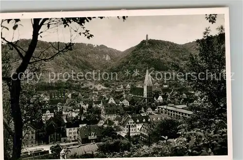 AK / Ansichtskarte Geislingen_Steige Stadtpanorama mit Blick zum oedenturm Schwaebische Alb Geislingen_Steige
