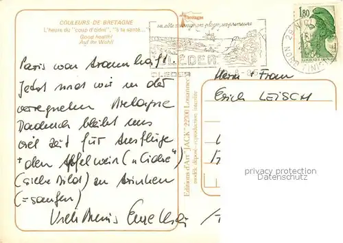 AK / Ansichtskarte Wein Cidre Bretagne  Wein