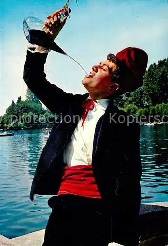 AK / Ansichtskarte Wein Cataluna Tracht  Wein