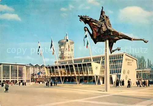 AK / Ansichtskarte Exposition_Universelle_Bruxelles_1958 Esplanade Allegorie 4 Aymon Kindern  