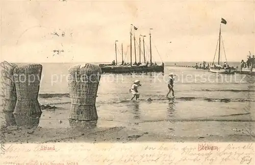 AK / Ansichtskarte Borkum_Nordseebad Strand Borkum_Nordseebad