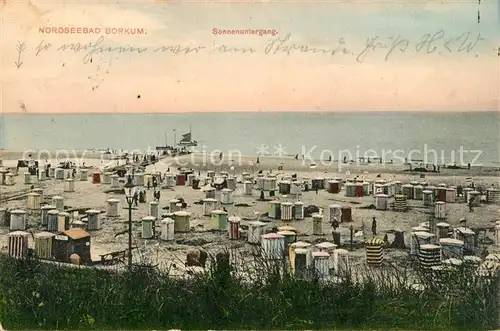 AK / Ansichtskarte Borkum_Nordseebad Strand Borkum_Nordseebad