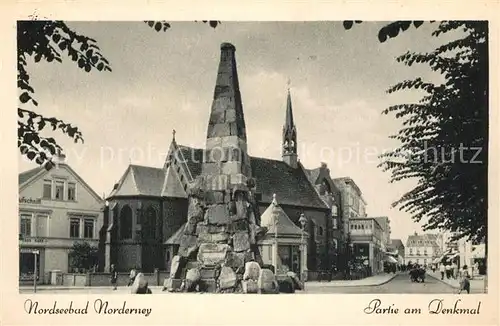 AK / Ansichtskarte Norderney_Nordseebad Denkmal Norderney_Nordseebad